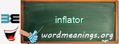 WordMeaning blackboard for inflator